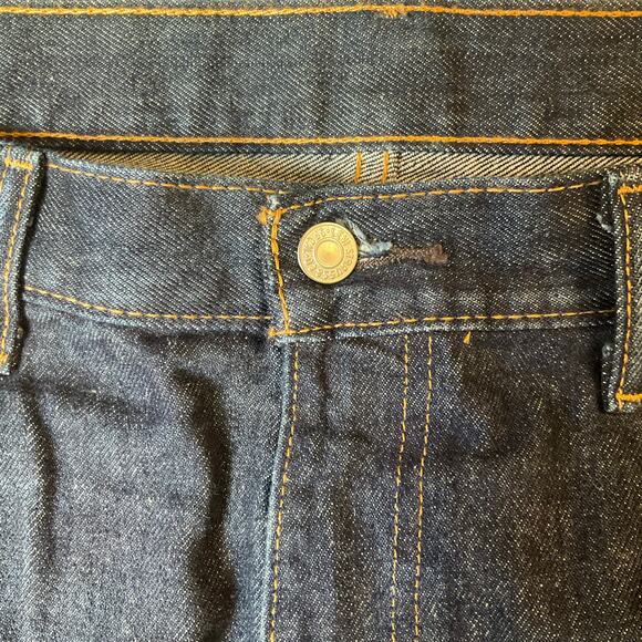 Levi’s Men Jeans 505 size W38 L30 Dark Blue Mid Rise Straight Fit - Picture 8 of 12